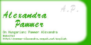 alexandra pammer business card